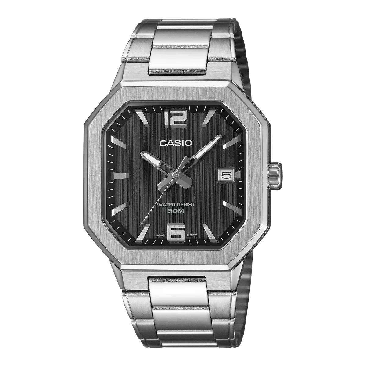 Casio MTPB195D-1A Men's Black Dial Stainless Steel Watch