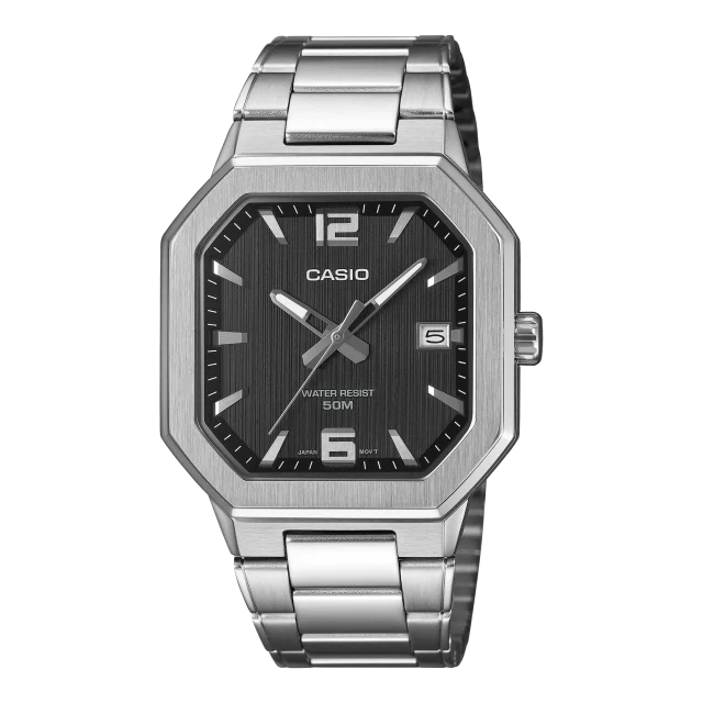 Casio MTPB195D-1A Men's Black Dial Stainless Steel Watch