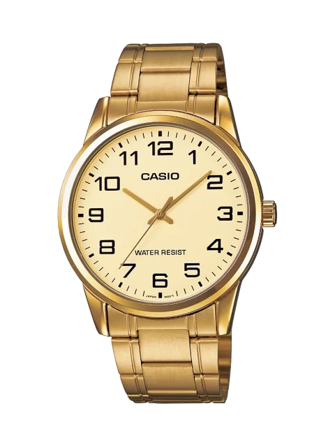 Casio MTPV001G-9B Gold Tone Stainless Steel Men's Analog Watch
