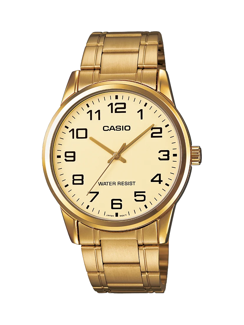 Casio MTPV001G-9B Gold Tone Stainless Steel Men's Analog Watch