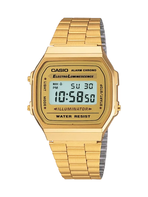 Casio Vintage A168WG-9W Gold Tone Digital Watch - A168WG-9W