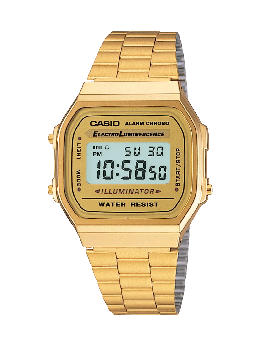 Casio Vintage A168WG-9W Gold Tone Digital Watch - A168WG-9W
