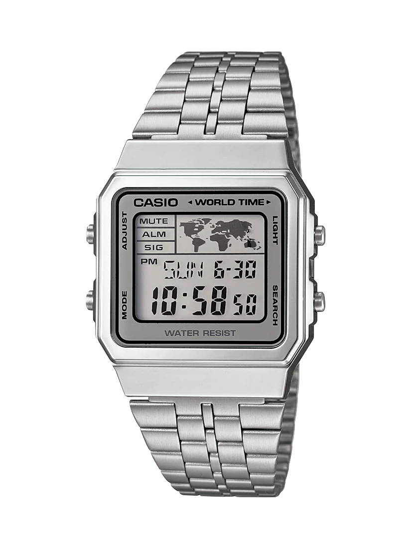 Casio Vintage A500WA-7D Digital Stainless Steel Watch