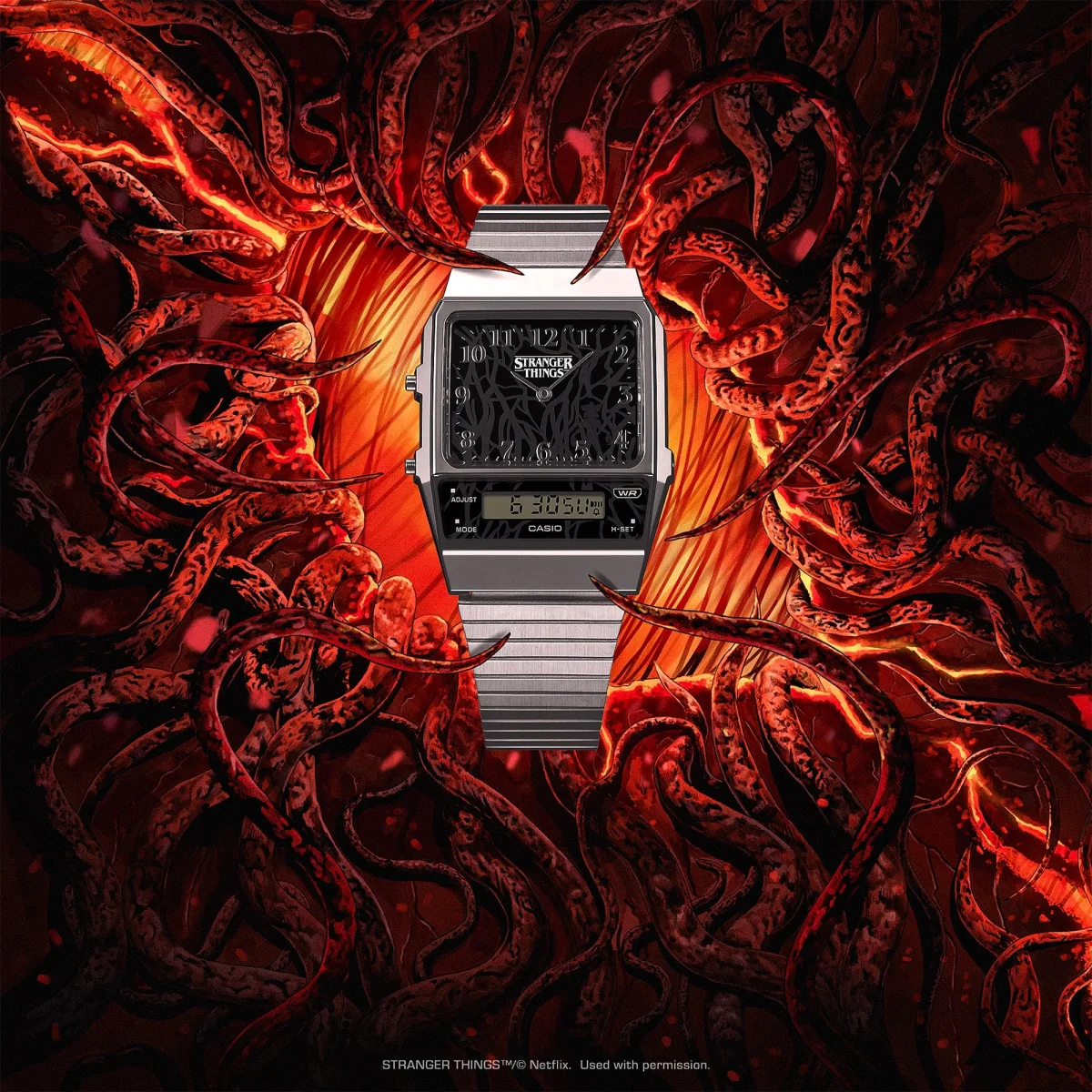 CASIO VINTAGE AQ-800EST-1A Stranger Things™ Collaboration Digital-Analog Watch