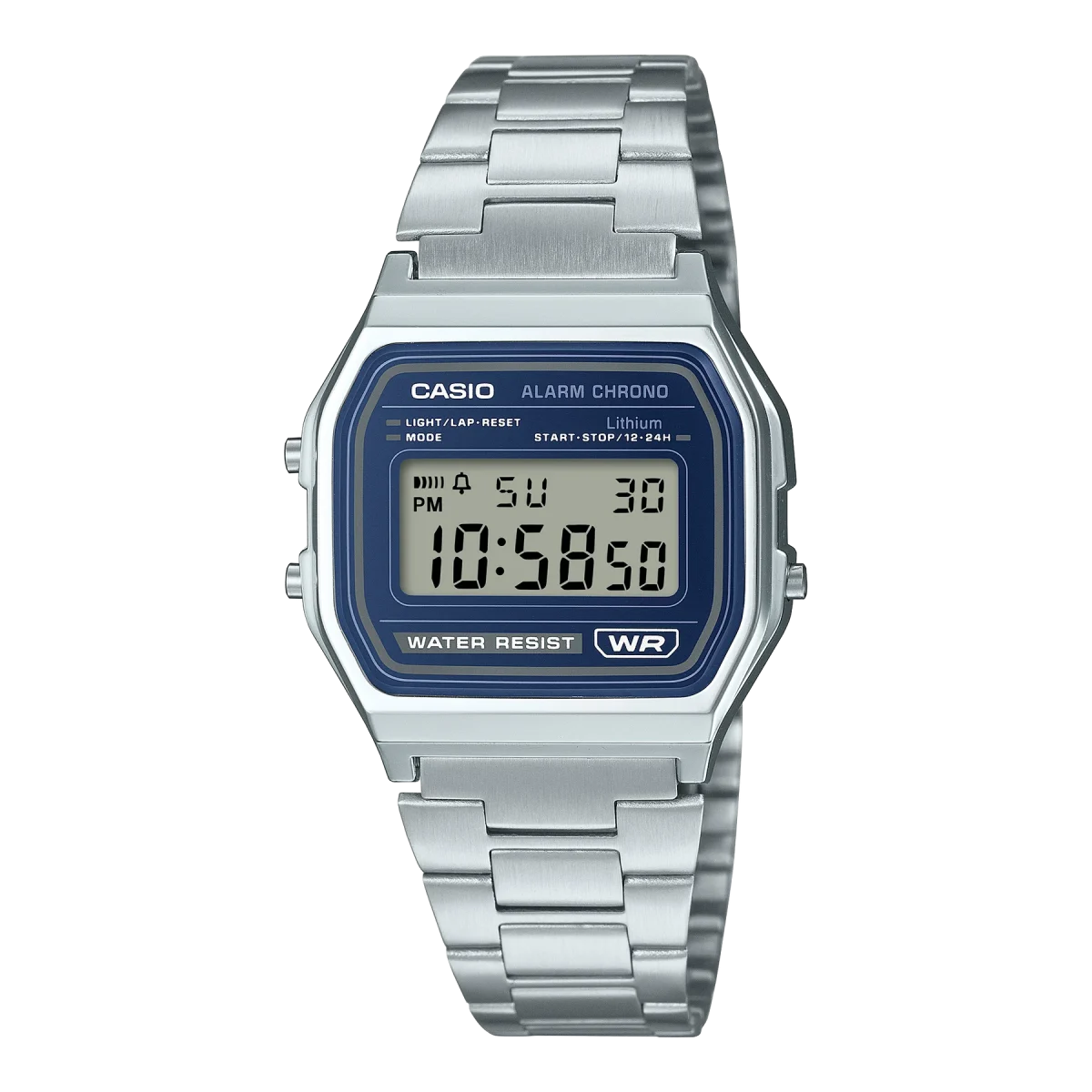 Casio Vintage Digital Stainless Steel Watch Blue Dial | A158WEA-2D