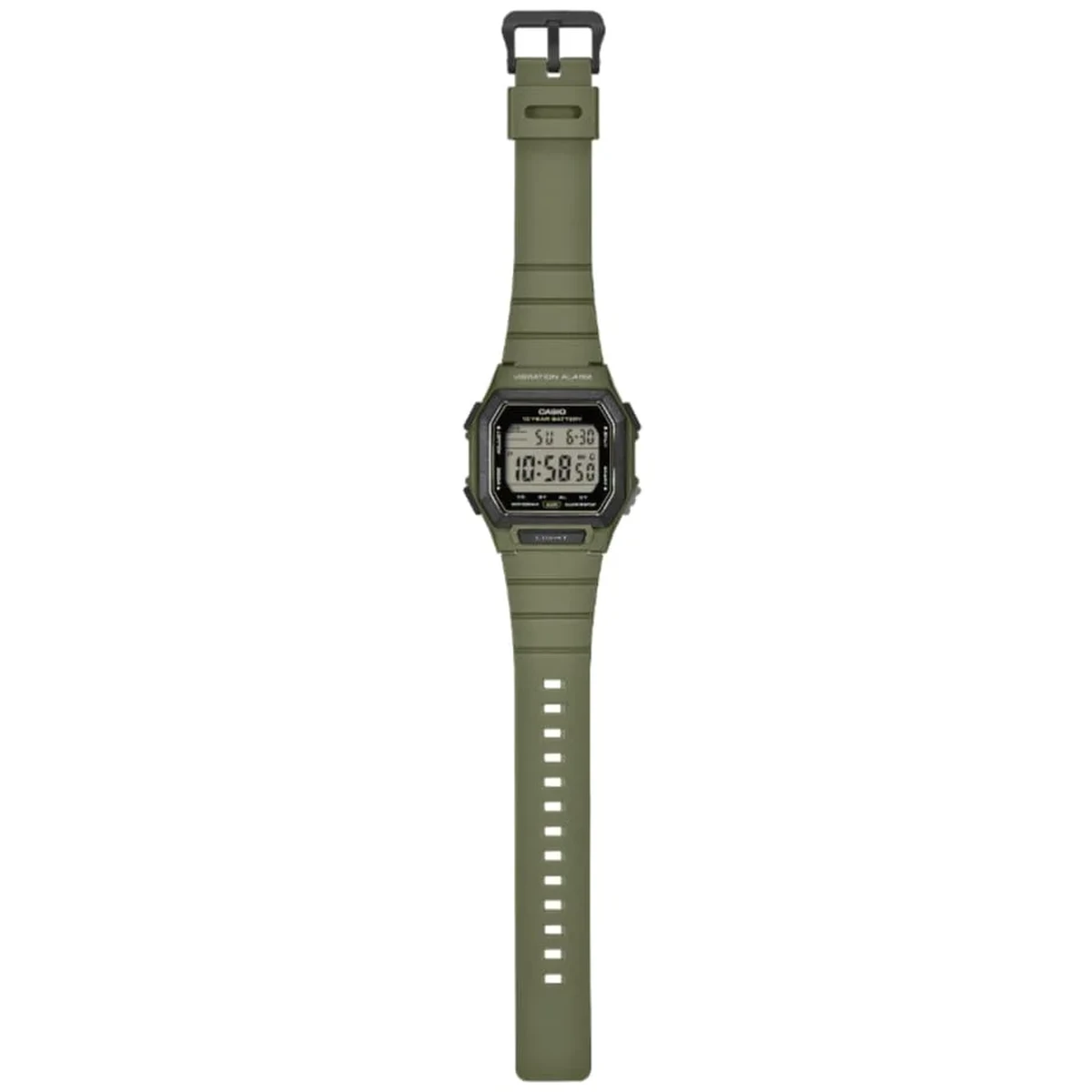 Casio W-738H-3AV Digital Watch – 100M Water Resistant Vibration Alarm Digital Watch with 10-Year Battery