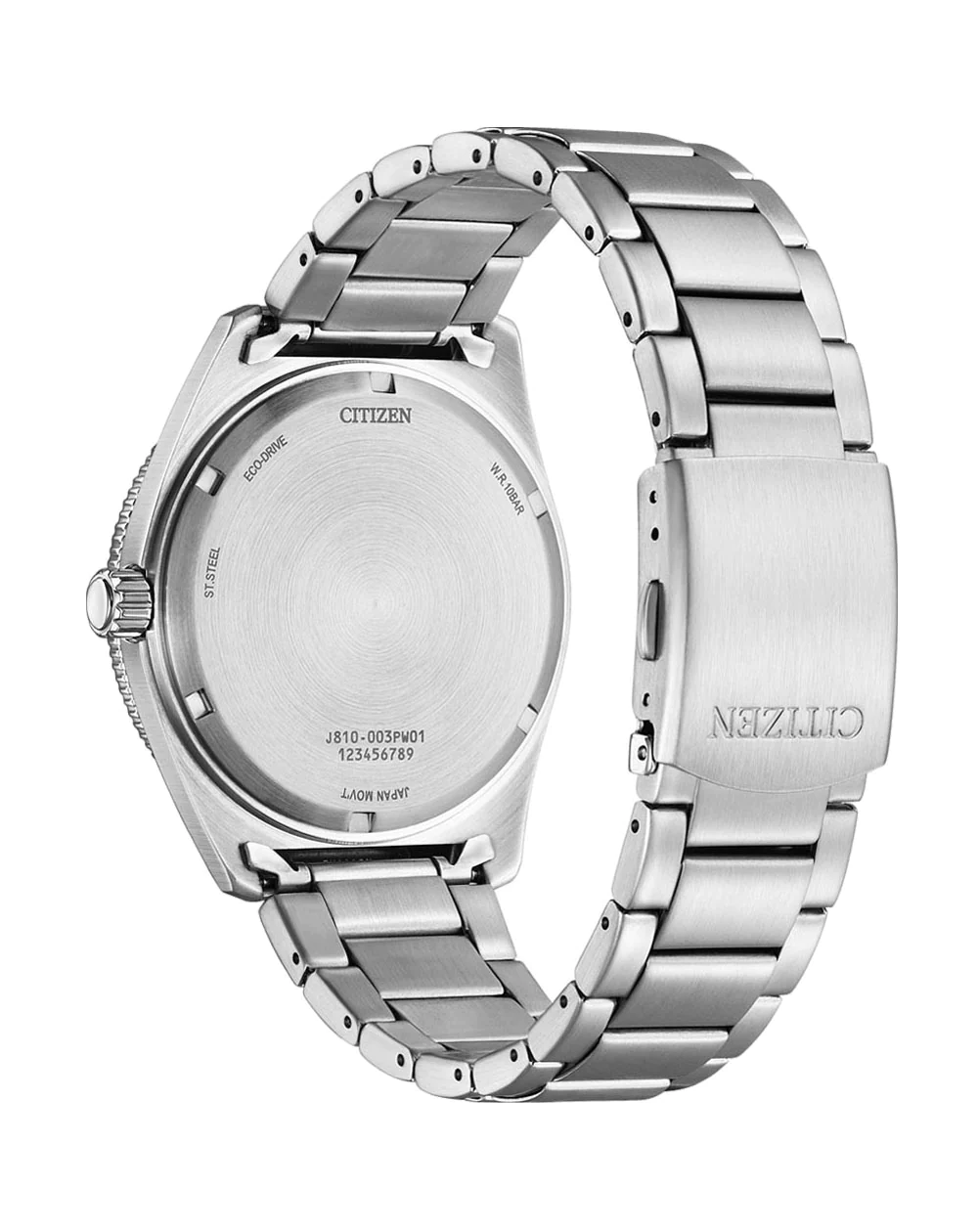Citizen Eco-Drive Gents Stainless Steel with Black Dial Watch - AW1760-81E