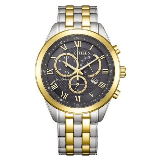 Citizen Eco-Drive Grey Dial Chronograph Men's Watch AT2604-56H