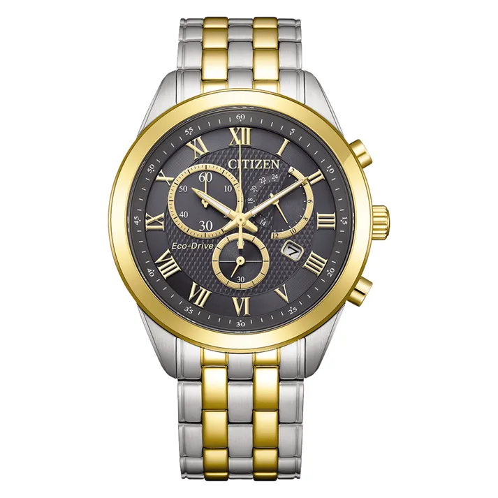 Citizen Eco-Drive Grey Dial Chronograph Men's Watch AT2604-56H