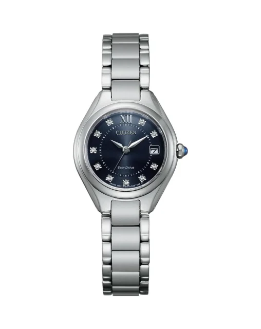 Citizen Eco-Drive Ladies Blue Dial Stainless Steel Case & Band Watch - EW2540-83L