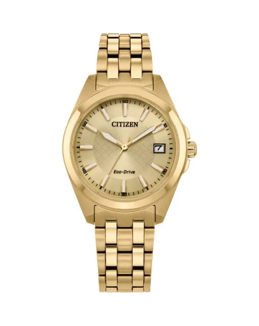 Citizen Eco-Drive Ladies Gold Tone Dial & Bracelet Watch - EO1222-50P
