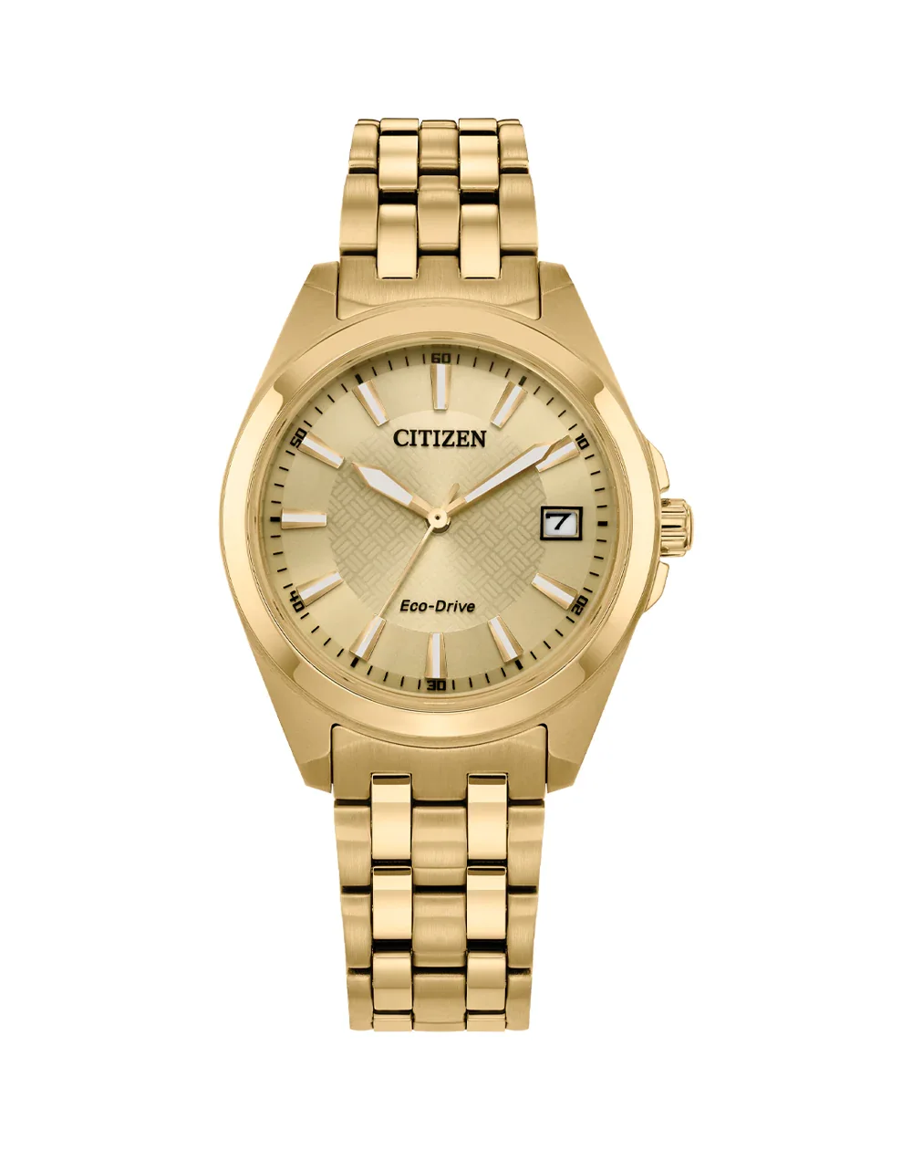 Citizen Eco-Drive Ladies Gold Tone Dial & Bracelet Watch - EO1222-50P