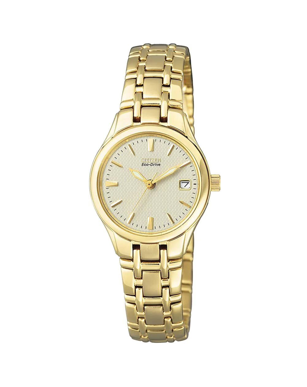 Citizen Eco-Drive Ladies Gold Tone Dress Watch - EW1262-55P