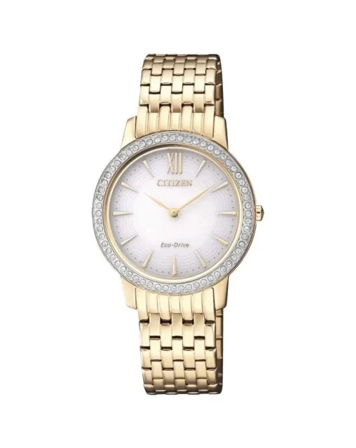 Citizen Eco-Drive Ladies Gold Tone Dress Watch - EX1483-84A