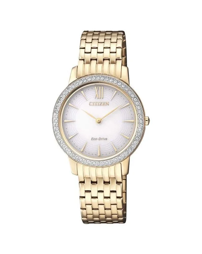 Citizen Eco-Drive Ladies Gold Tone Dress Watch - EX1483-84A