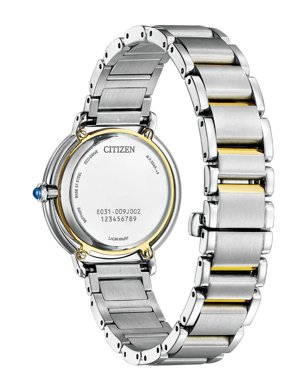 Citizen Eco-Drive Ladies Mother Of Pearl Face Dial Rose Two Tone Case & Band - EM1104-83D
