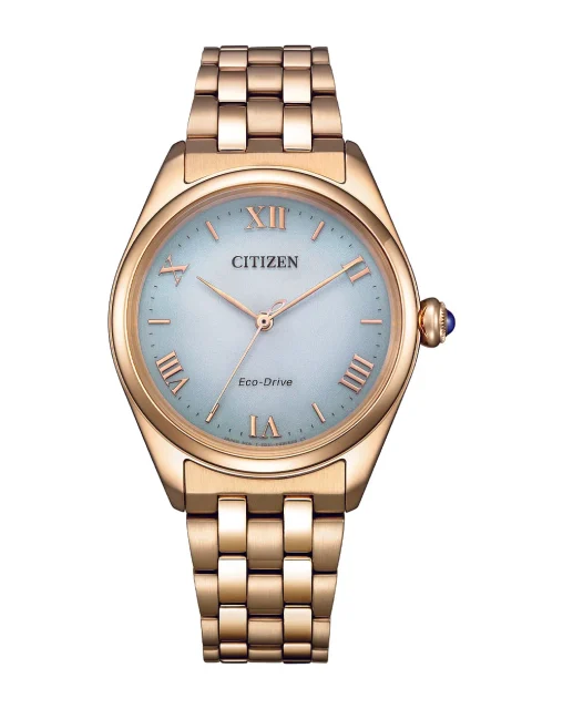 Citizen Eco-Drive Ladies Rose Gold Stainless Steel Watch - EM1143-81X
