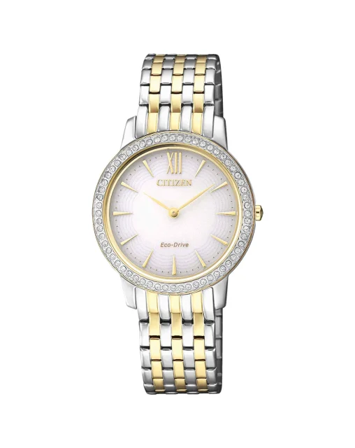 Citizen Eco-Drive Ladies Two Tone Dress Watch - EX1484-81A