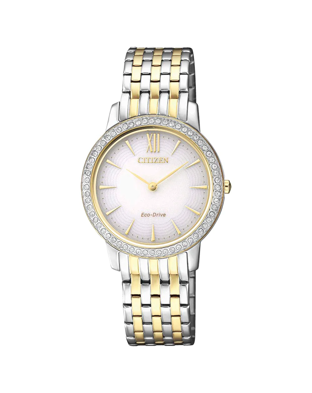 Citizen Eco-Drive Ladies Two Tone Dress Watch - EX1484-81A