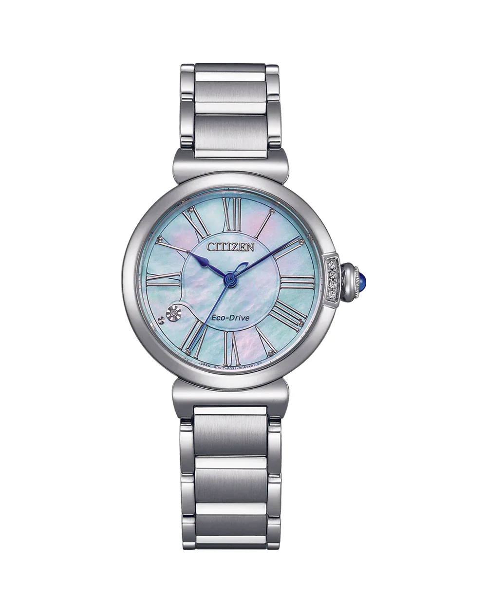 Citizen Eco-Drive Stainless Steel Case & Band with Mother of Pearl Face Dial - EM1060-87N