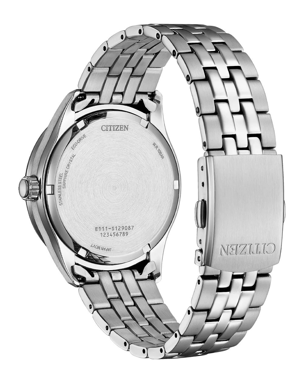 Citizen Gents Eco-Drive 100M Stainless Steel Black Dial Watch - BM7560-59E