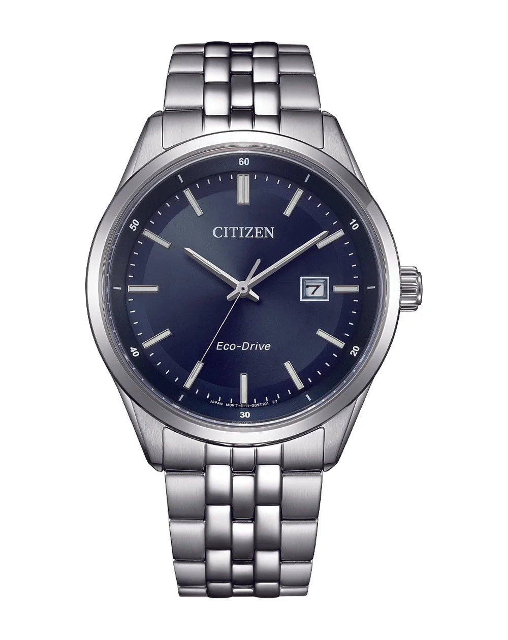 Citizen Gents Eco-Drive 100M Stainless Steel Blue Dial Watch - BM7560-59L