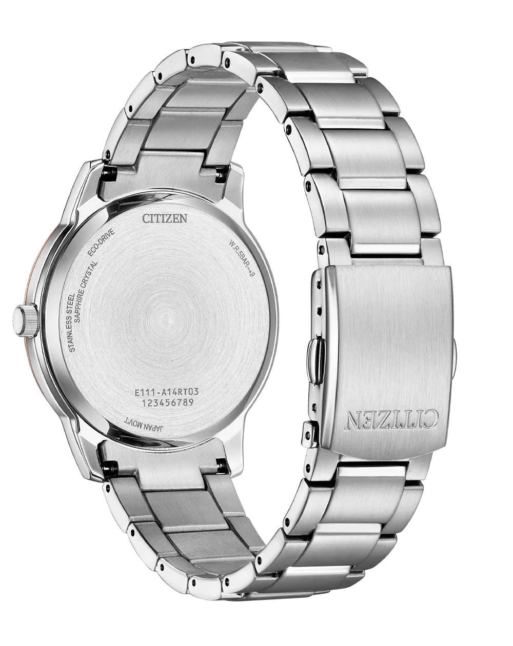Citizen Gents Eco-Drive 50M Stainless Steel White Dial Watch - BM6979-74A
