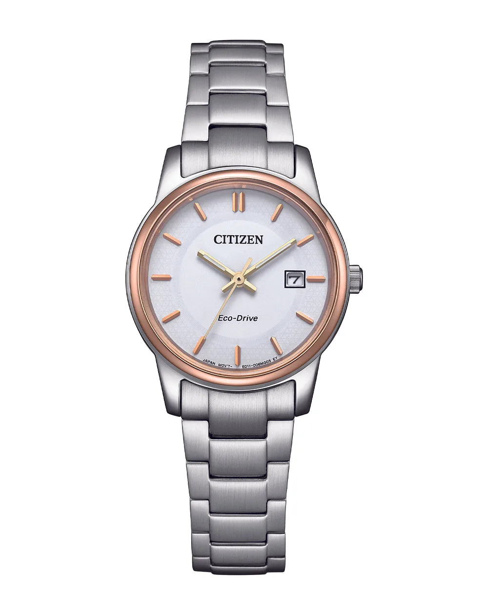 Citizen Ladies Eco-Drive 50M Stainless Steel White Dial Watch - EW2319-71A