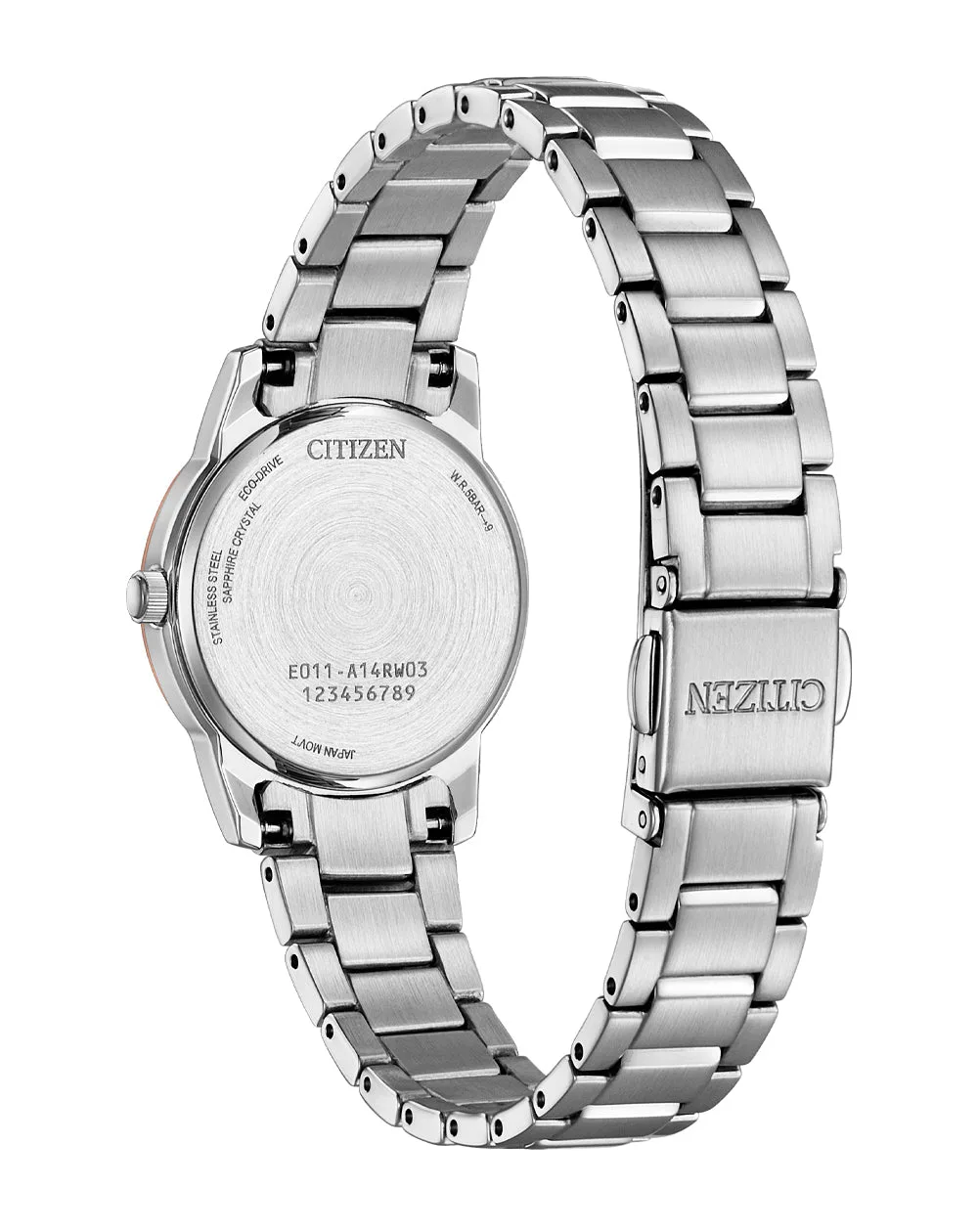 Citizen Ladies Eco-Drive 50M Stainless Steel White Dial Watch - EW2319-71A