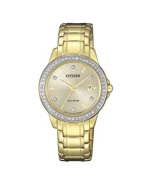 Citizen Ladies Eco-Drive Gold Tone Watch - FE1172-55P