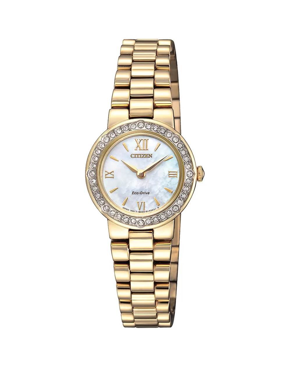 Citizen Ladies Eco-Drive Mother of Pearl Dial, Gold Tone Case & Band - EW9822-83D