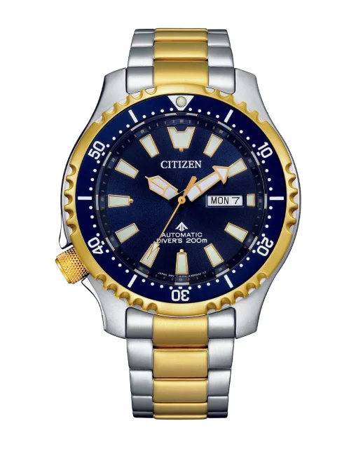 Citizen Promaster Dive Automatic Gents 200M Two Tone Blue Dial Watch - NY0154-51L
