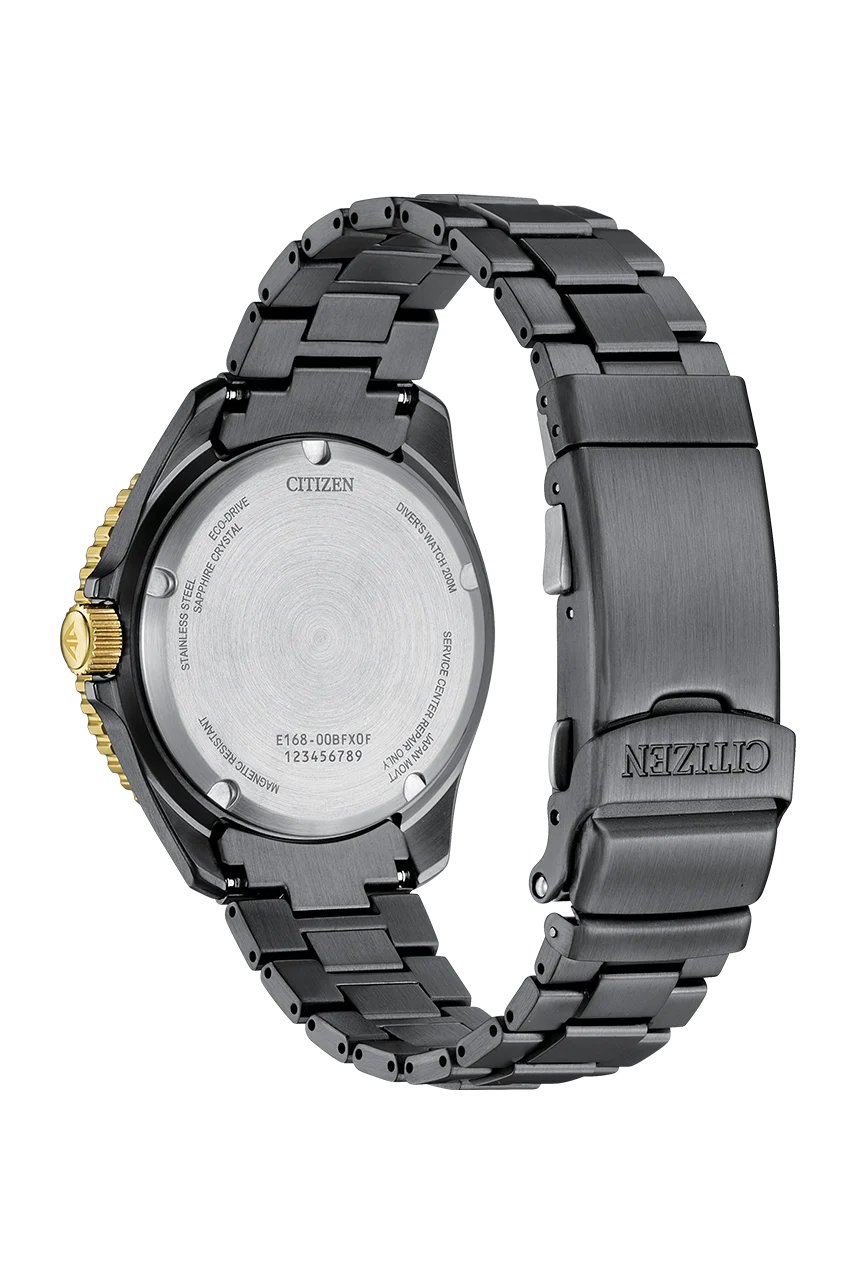 Citizen Promaster Marine Eco-Drive 200M Diver Black Dial Stainless Steel Watch BN0264-53E