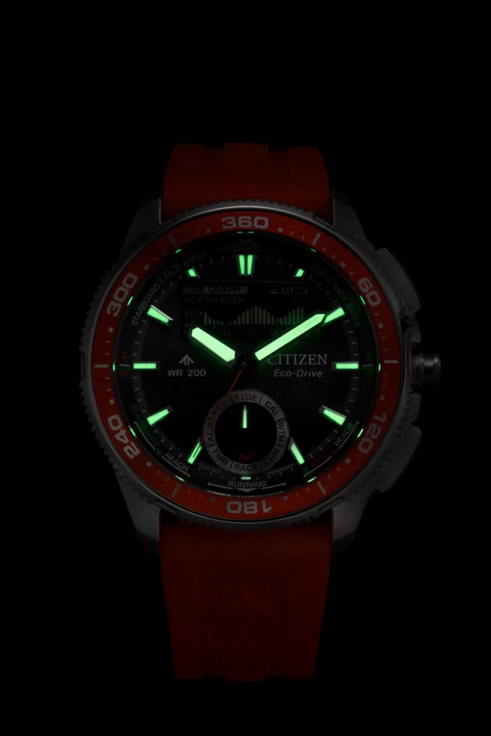Citizen Promaster Marine Wave Tracker JV3000-13E Eco-Drive Dive Watch – Black Dial | 200M Water Resistant