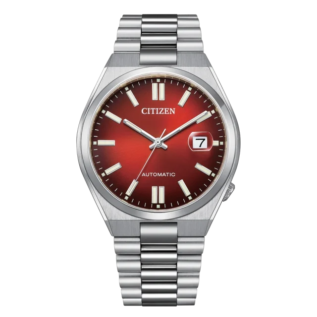 Citizen Tsuyosa NJ0150-56W Automatic Watch – 40 mm Red Sunray Dial, Stainless Steel Bracelet