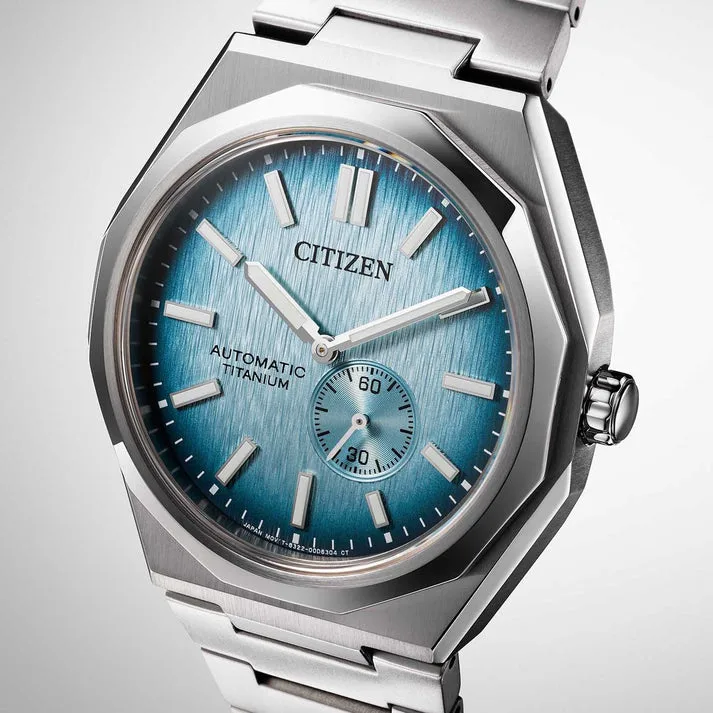 Citizen Zenshin 60 Automatic Super Titanium Blue Dial Mens Watch NK5020-58L