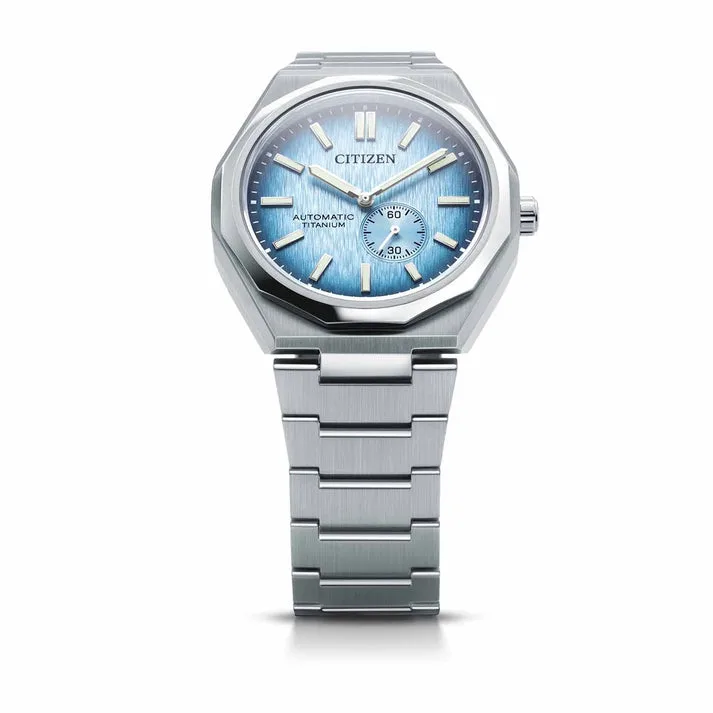 Citizen Zenshin 60 Automatic Super Titanium Blue Dial Mens Watch NK5020-58L