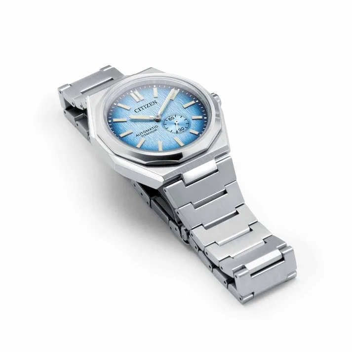 Citizen Zenshin 60 Automatic Super Titanium Blue Dial Mens Watch NK5020-58L