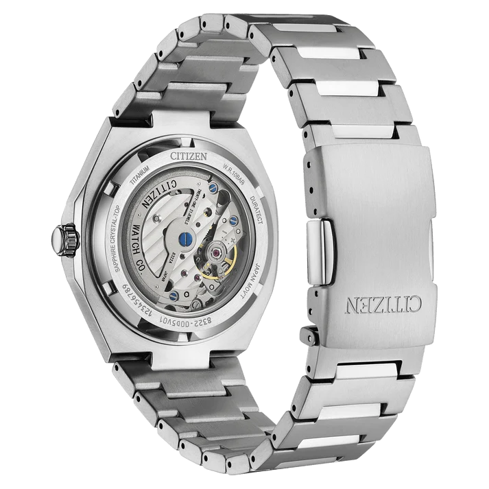 Citizen Zenshin 60 Automatic Super Titanium Blue Dial Mens Watch NK5020-58L
