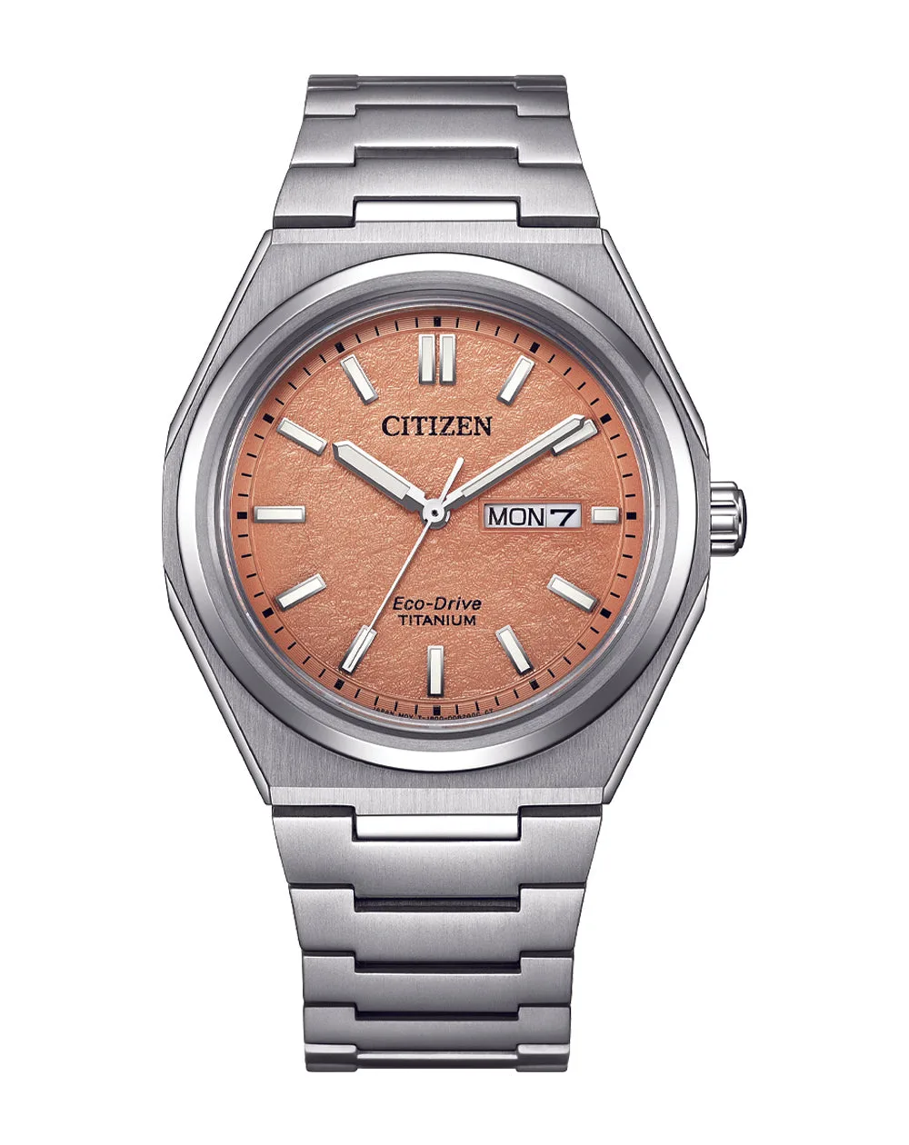 Citizen Zenshin Eco-Drive Super Titanium Orange Dial - AW0130-85Z