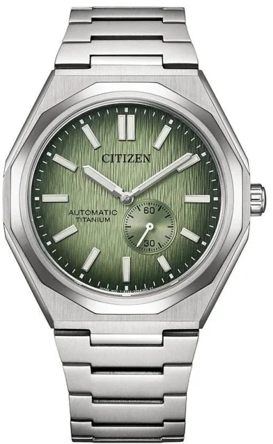 Citizen Zenshin Senkei Super Titanium Automatic Green Dial Watch NK5020-58X