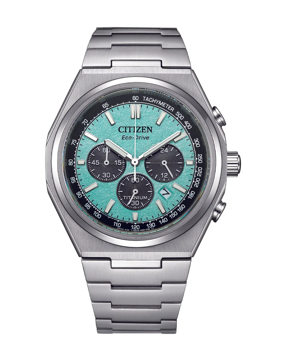 Citizen Zenshin Super Titanium Chronograph Green Dial - CA4610-85M