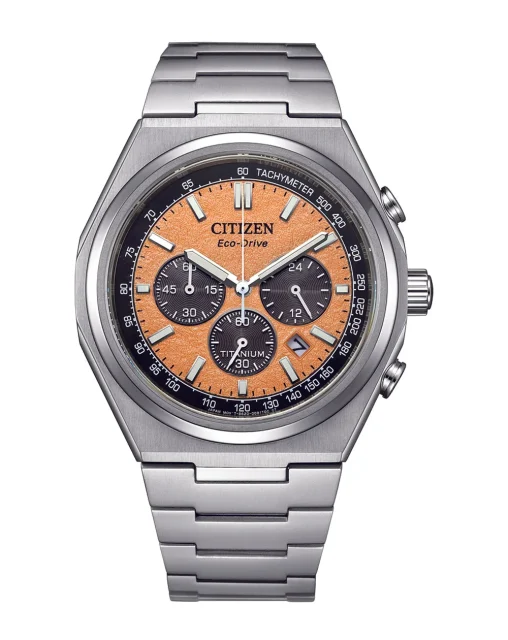 Citizen Zenshin Super Titanium Chronograph Salmon Dial - CA4610-85Z