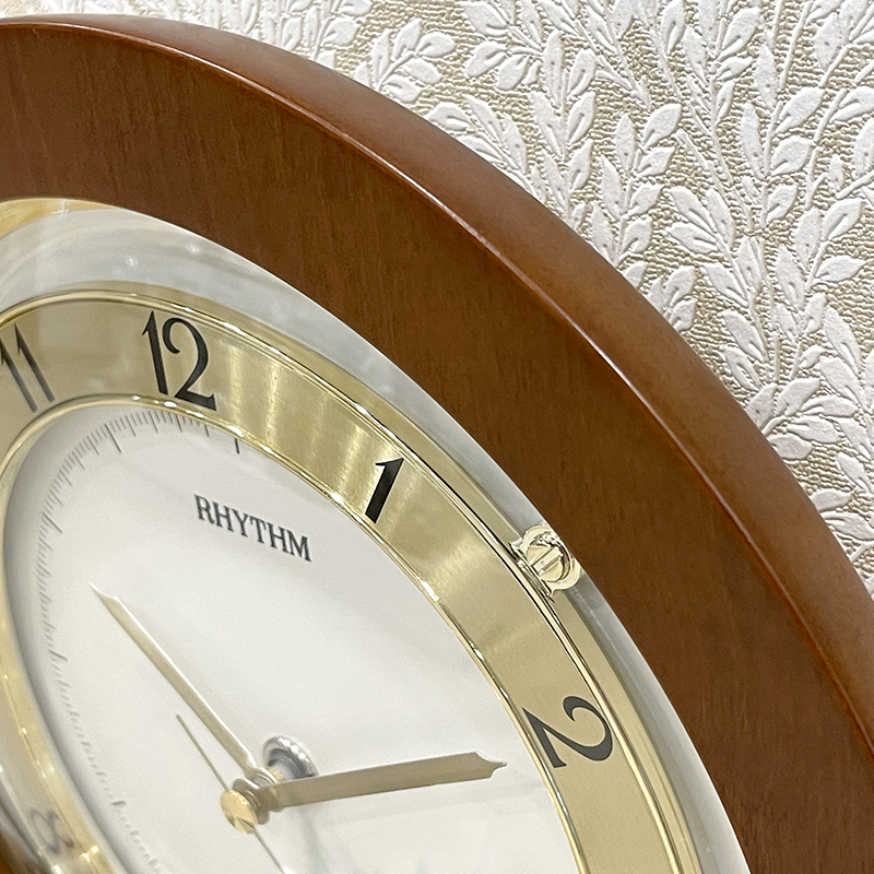 Rhythm Wooden Wall Clock CMG975NR06