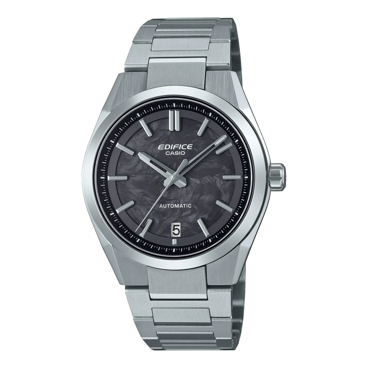 EDIFICE Analog Automatic Carbon Forged Dial, Stainless Steel Case & Band, 100M WR - EFK100CD-1A