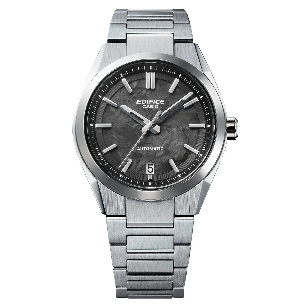 EDIFICE Analog Automatic Carbon Forged Dial, Stainless Steel Case & Band, 100M WR - EFK100CD-1A