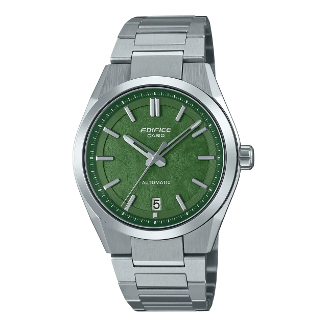 EDIFICE Analog Automatic Green Dial, Stainless Steel Case & Band, 100M WR - EFK100D-3A
