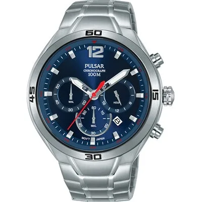 EXCLUSIVE PULSAR PT3A37X CHRONOGRAPH STAINLESS STEEL MENS WATCH