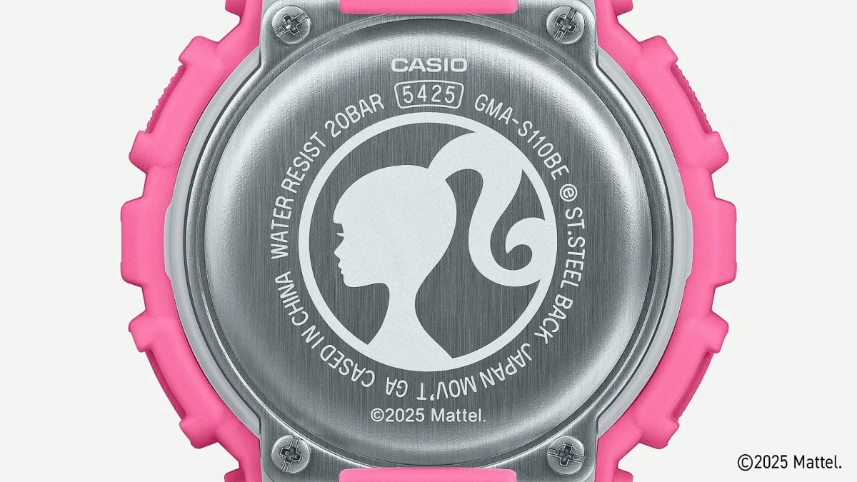 G-Shock Barbie Collaboration Series Mid-Size Dual Time 200M WR Pink Dial, Case & Resin Band - GMAS110BE-4A