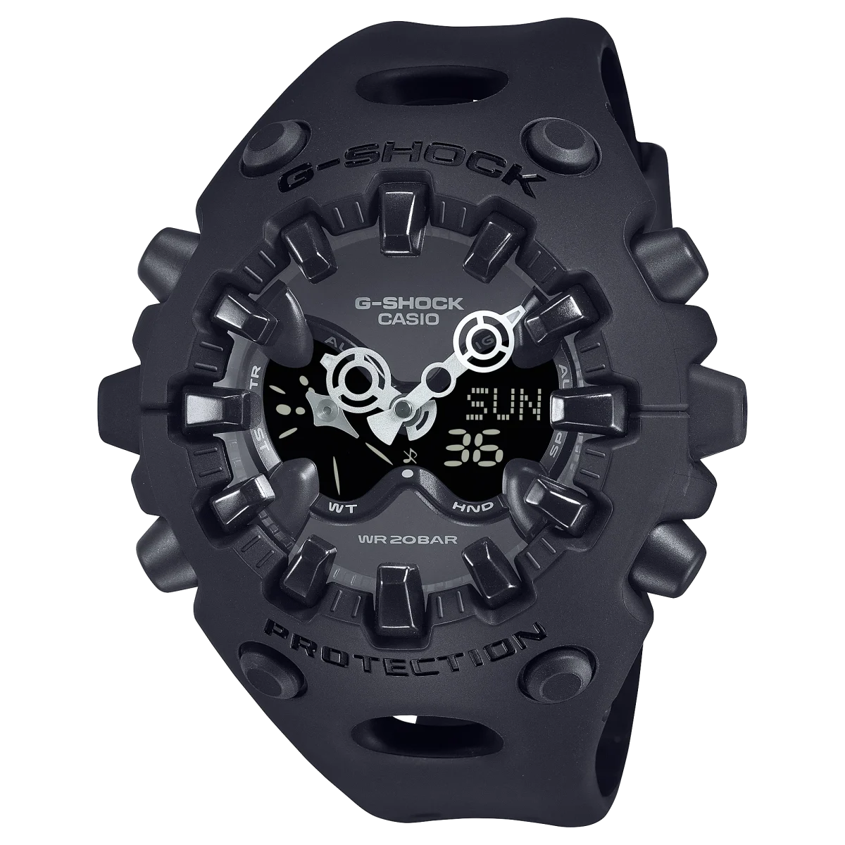 G-Shock Big Case Duel Time Black Case & Band 200m WR - GAV01-1A